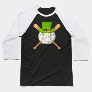 St Patricks Day Shamrock Baseball Leprechaun Men Boys Kids Baseball T-Shirt